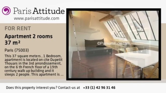 1 Bedroom Apartment for rent - Temple, Paris - Ref. 2712