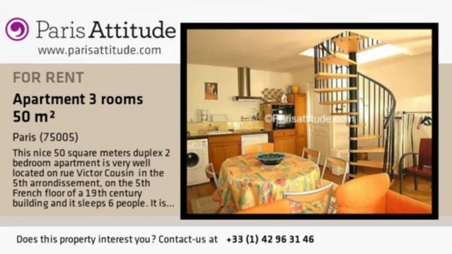 2 Bedroom Duplex for rent - Panthéon/Sorbonne, Paris - Ref. 1496