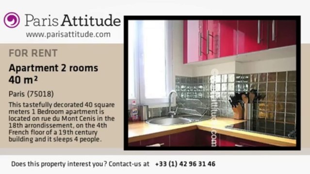 1 Bedroom Apartment for rent - Jules Joffrin - Mairie du 18ème, Paris - Ref. 3644