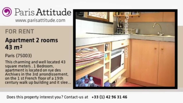1 Bedroom Apartment for rent - Temple, Paris - Ref. 6475
