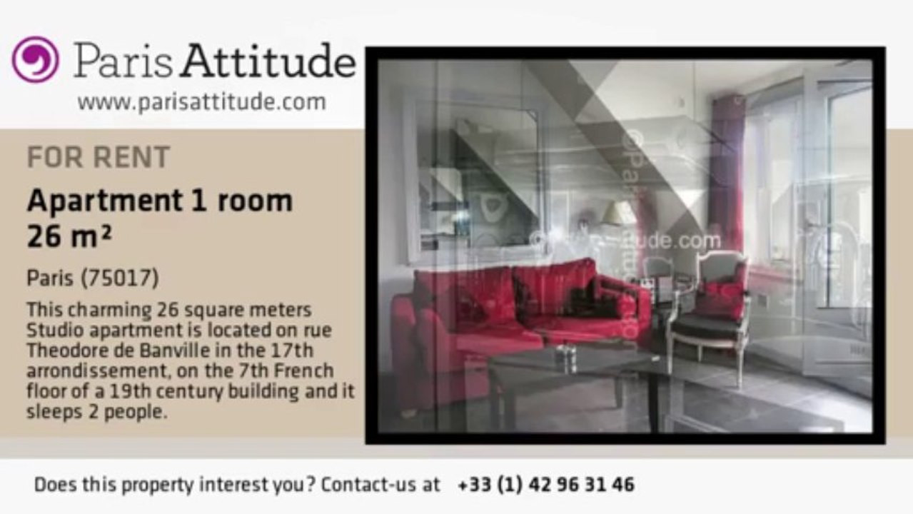 Studio Apartment for rent - Wagram, Paris - Ref. 272