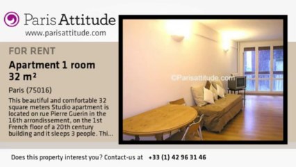 Studio Apartment for rent - Mirabeau, Paris - Ref. 4103