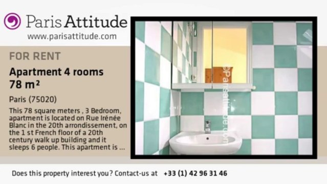 3 Bedroom Duplex for rent - Porte de Bagnolet, Paris - Ref. 5179