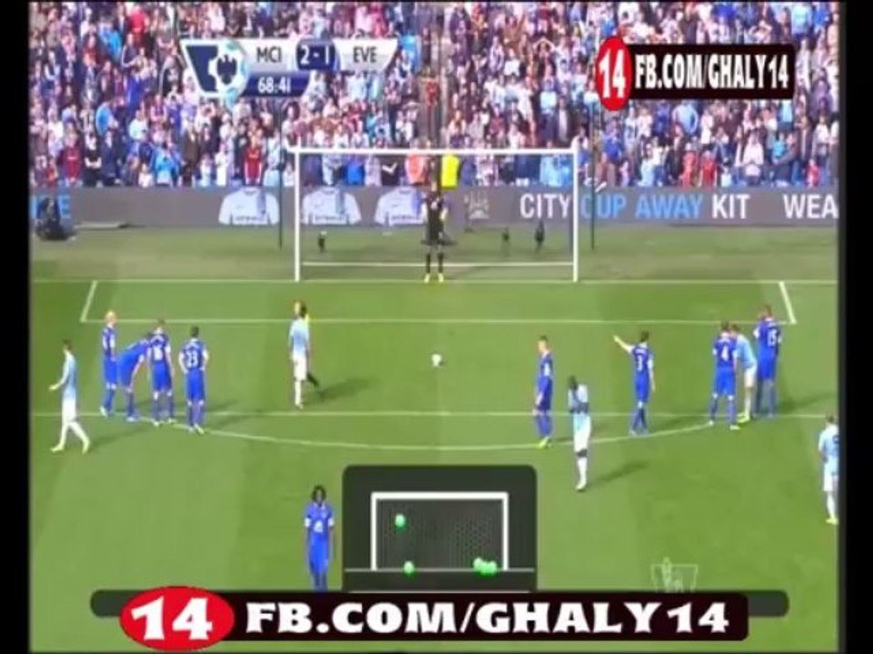 أهداف اللقــــاء .. مانشستر سيتى 3 - 1 ايفرتـــون