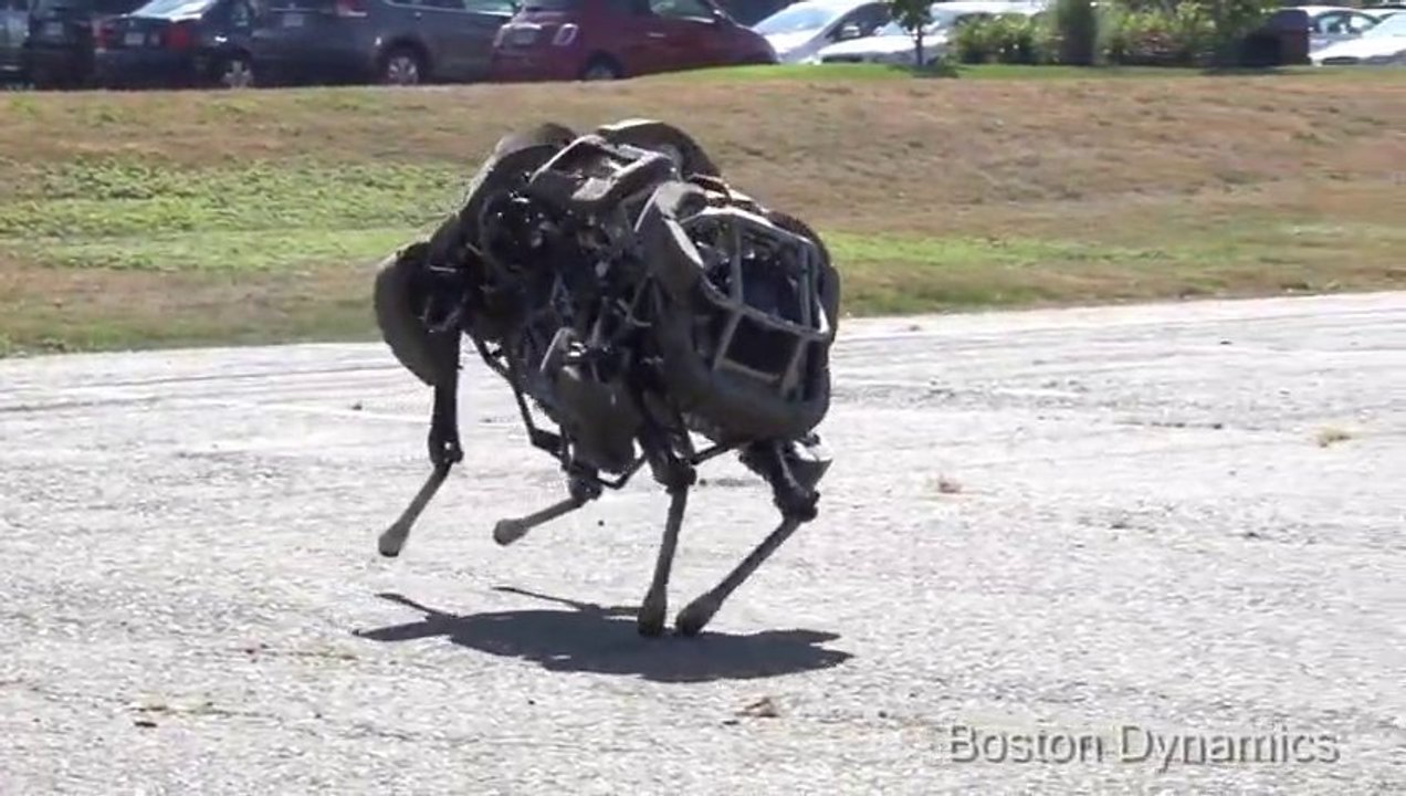Wild Cat Robot running faster than a Cheetah!! Boston Dynamics 2013