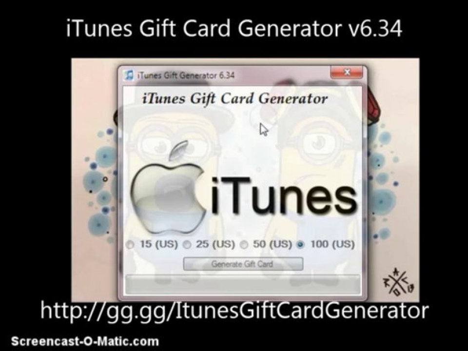 iTunes Gift Card Generator 6.34 (September 2013 Update)