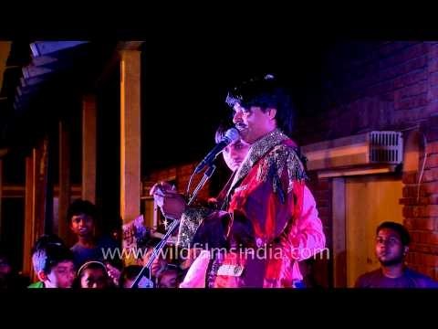 Magician Showing the Card Tricks to the audience : at Dilli Haat Magic Fest