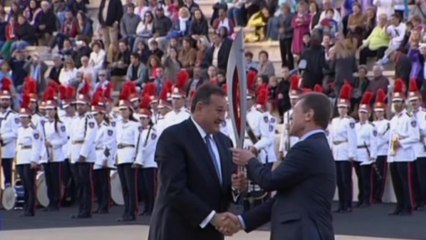 Russia receives flame for Sochi Winter Games