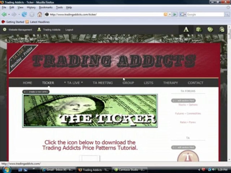 Trading Addicts: Site Tutorial