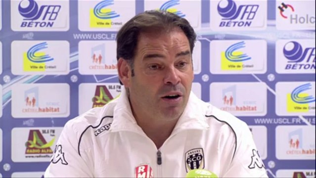 Conférence de presse US Créteil - Angers SCO (0-0) : Jean-Luc VASSEUR (USCL) - Stéphane MOULIN (SCO) - 2013/2014