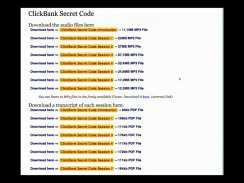 Affiliate Marketing Secrets CB Secret Code - Dr. Joe Vitale