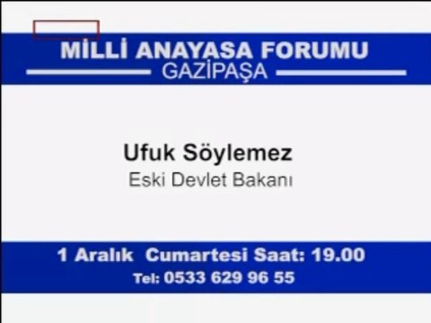 MİLLİ ANAYASA FORUMU GAZİPAŞA