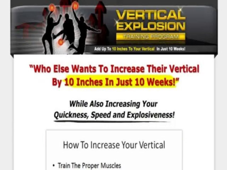 Vertical Jump Guide - Vertical Explosion Program Review + Bonus