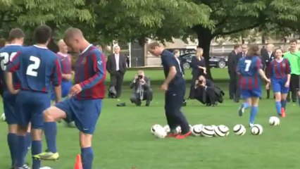 Prince William at football event in Buckingham Palace