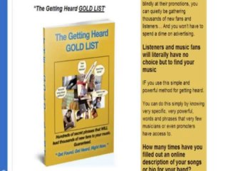 Getting Heard Gold List - 3rd Part Of Home Recording Blueprint Series