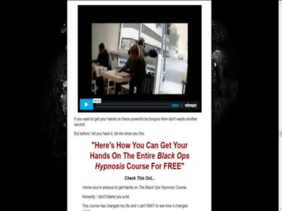 Black Ops Hypnosis 2.0 Scam