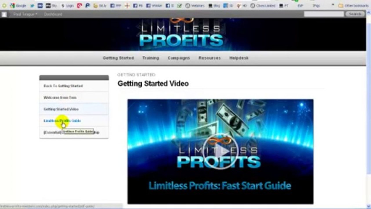 Limitless Profits Software Members Area  Walkthrough Limitless Profits Review