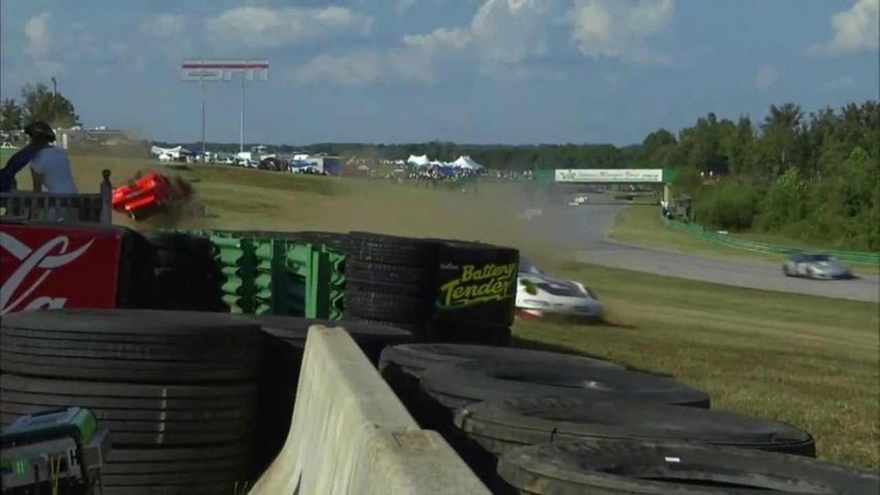 ALMS Virginia 2013 Massive crash
