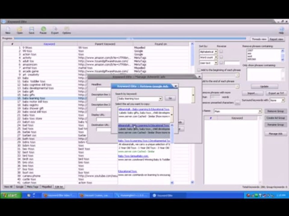 Keyword elite tutorial