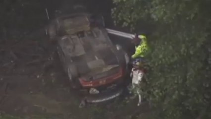 WRC France Alsace 2013  SS15 Sebastien Loeb Huge Crash and roll