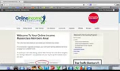 Insiders Look At The Online Income Masterclass Members Area