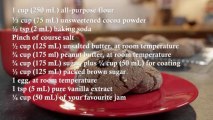 Cocoa Peanut Butter Cookies with Jam Recipe