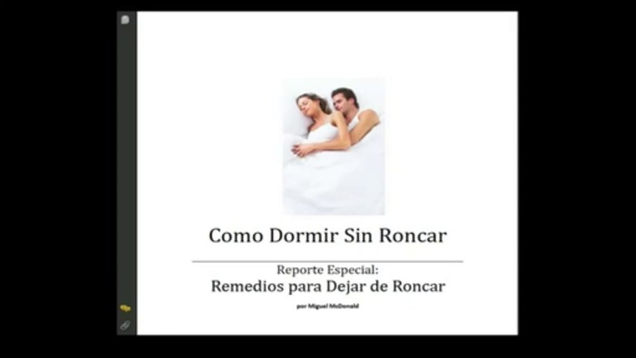 Como Dormir Sin Roncar (revisión del producto)