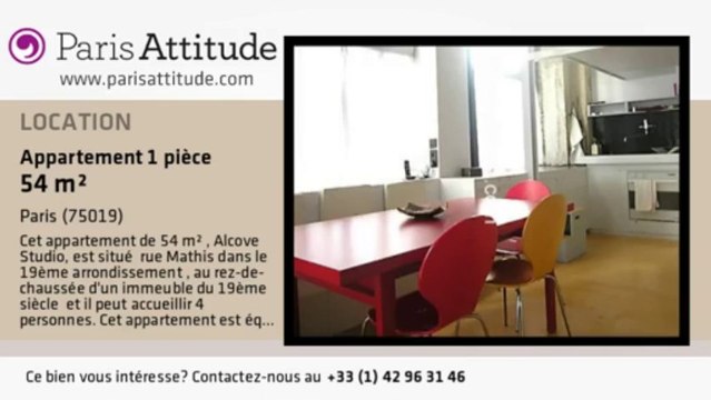 Appartement Alcove Studio à louer - Crimée, Paris - Ref. 7722