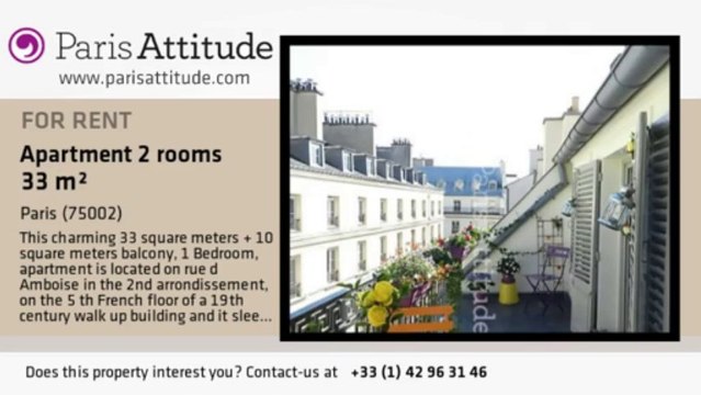 1 Bedroom Apartment for rent - Opéra, Paris - Ref. 8289