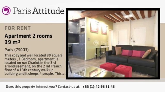 1 Bedroom Apartment for rent - Temple, Paris - Ref. 8729