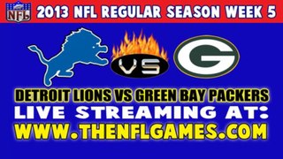 Watch Detroit Lions vs Green Bay Packers Live Online Stream Ocotber 6, 2013