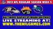 Watch Baltimore Ravens vs Miami Dolphins Live Online Stream Ocotber 6, 2013