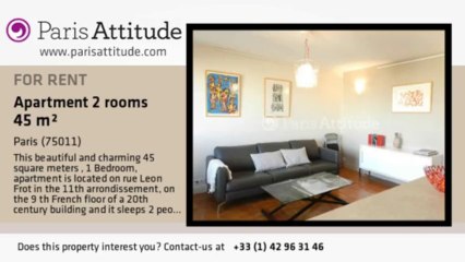 1 Bedroom Apartment for rent - Charonne, Paris - Ref. 7987