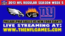 Watch Philadelphia Eagles vs New York Giants Live Online Stream Ocotber 6, 2013