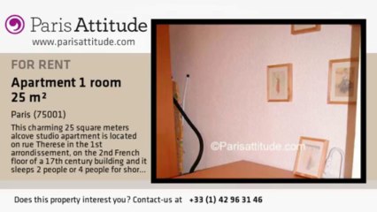 Studio Apartment for rent - Palais Royal, Paris - Ref. 318