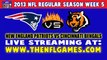 Watch New England Patriots vs Cincinnati Bengals NFL Live Stream