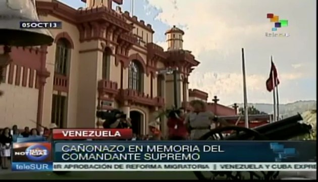 Recuerdan la memoria de líder supremo Chávez con un cañonazo