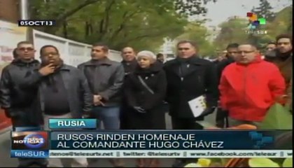 Download Video: En Rusia, rinden homenaje al comandante supremo Hugo Chávez