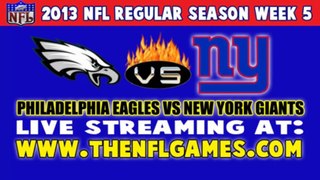 Watch Philadelphia Eagles vs New York Giants Game Live Internet Stream
