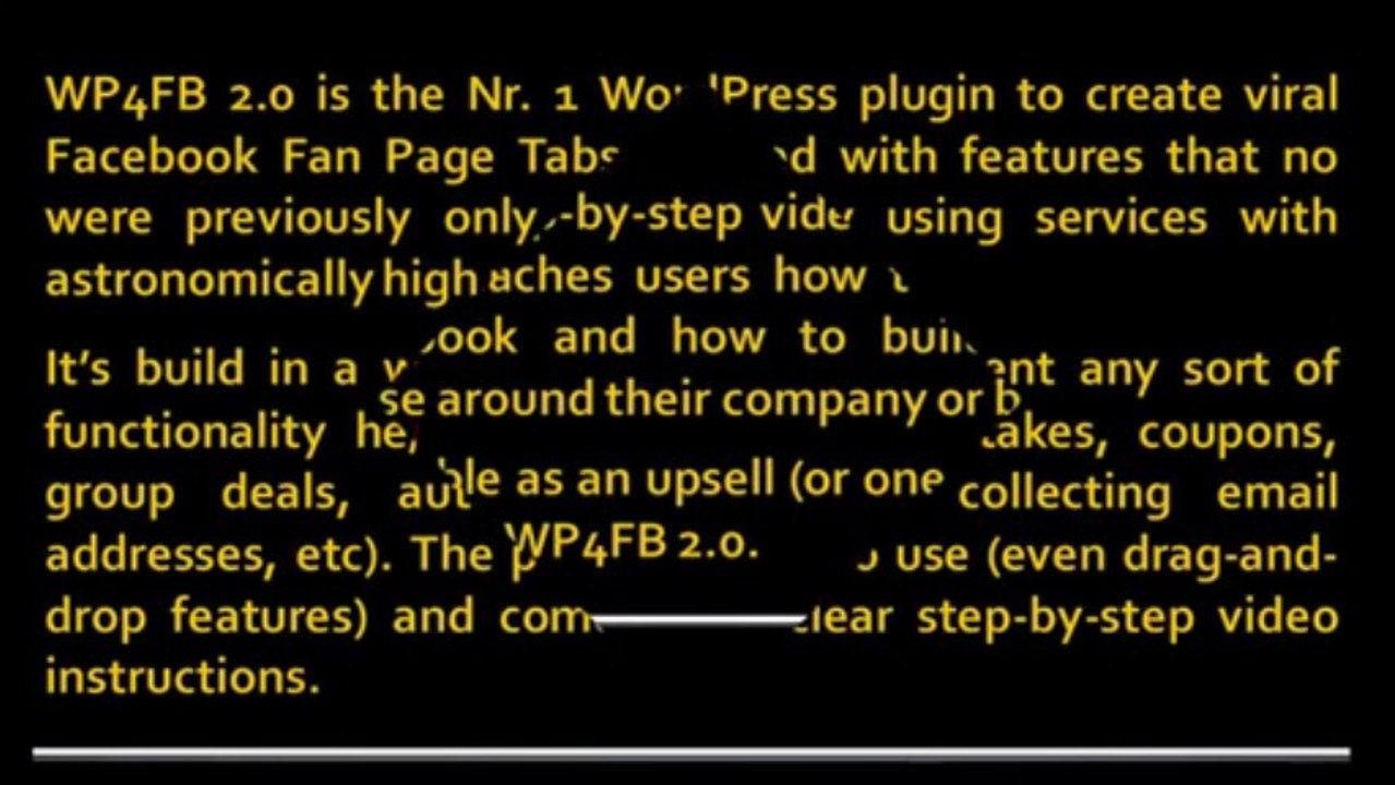WP4FB 2.0 discount
