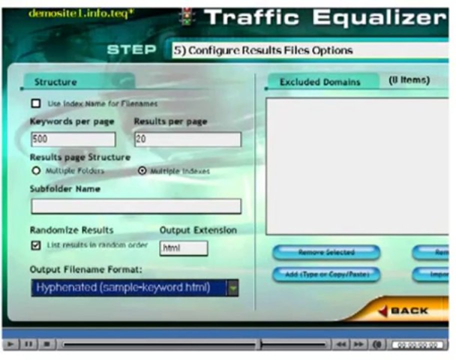 Adsense Cash - configure traffic equalizer pages
