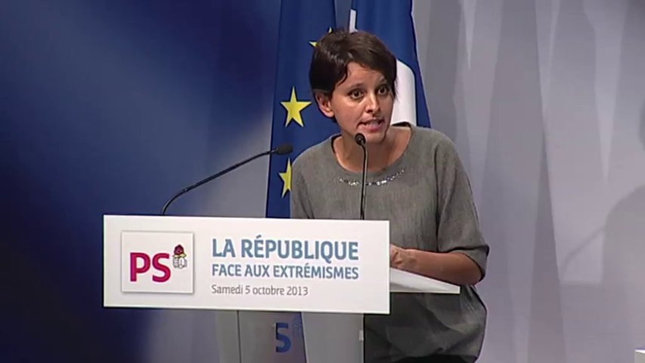 Najat Vallaud-Belkacem au Forum «La République face aux extrémismes»
