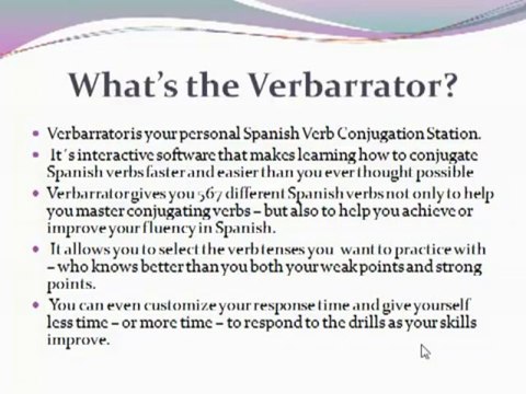 Your Spanish Verb Conjugator: The Verbarrator