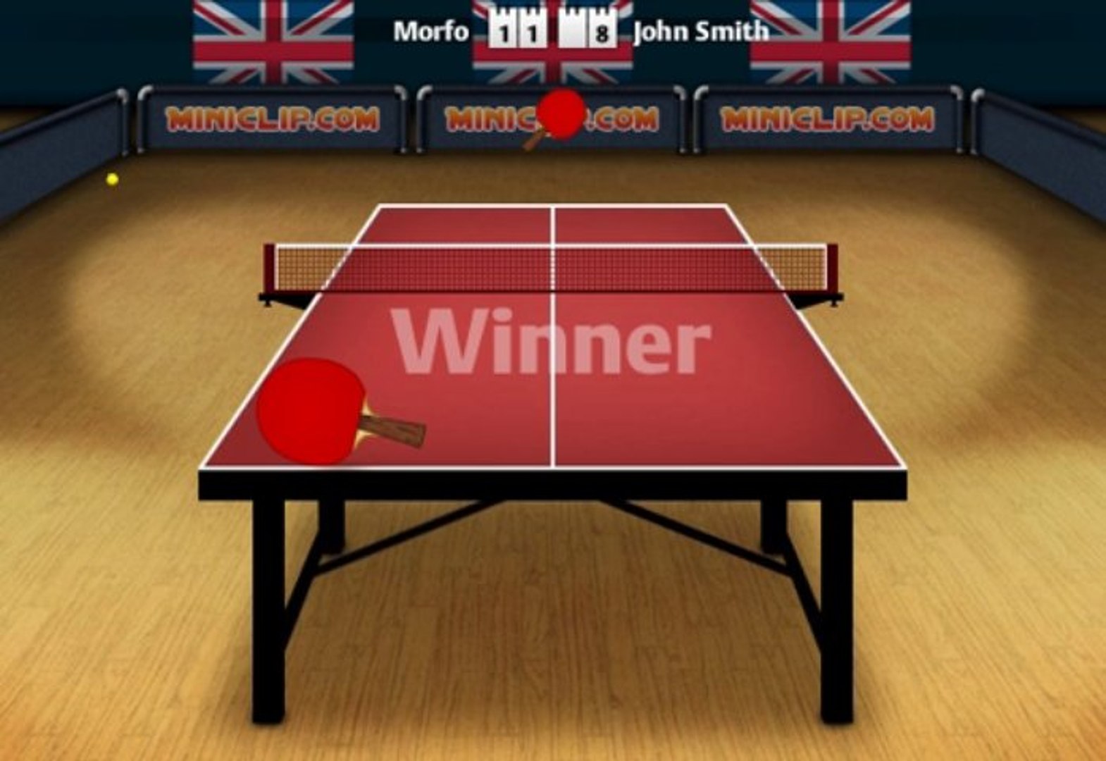 Miniclip Table Tennis Tournament - John Smith