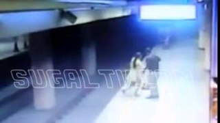 Shocking Video of Womans Suicide Attemp On Railway Tracks
