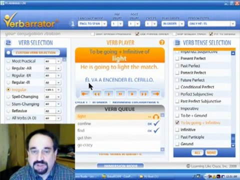Verbarrator - conjugate Spanish verb tenses