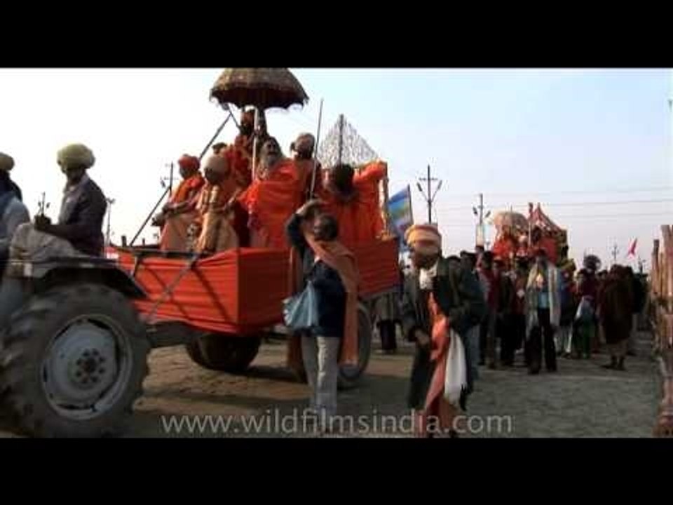 Sadhu's rally during Ardh Kumbh Mela at Prayaga in 2007