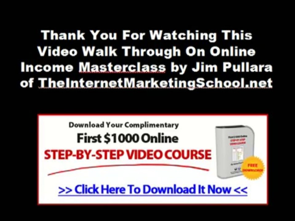 Online Income Masterclass