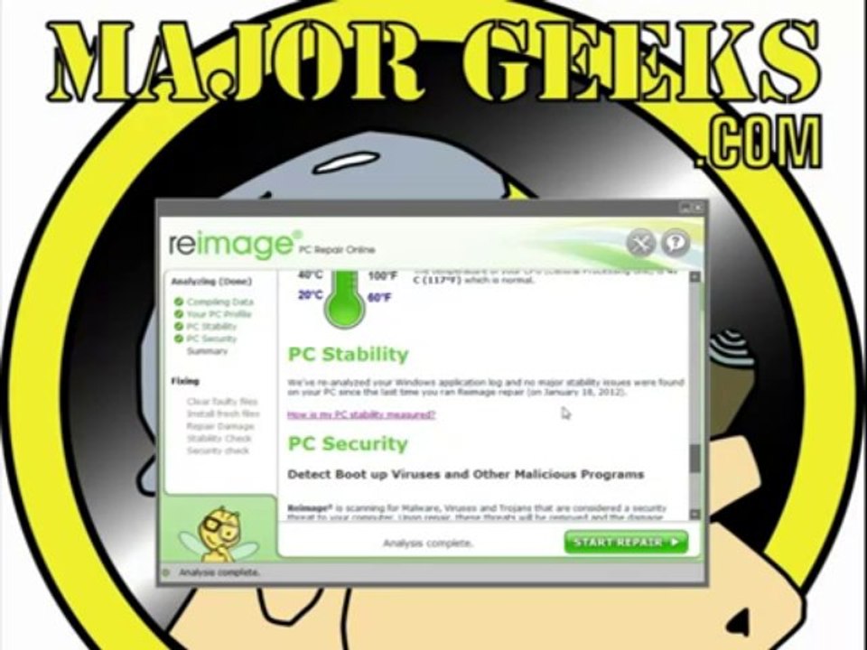 Using Reimage by Majorgeeks.com