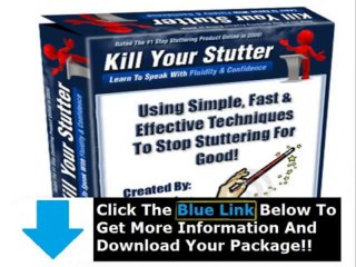 Kill Your Stutter Free + Kill Your Stutter Ebook Free Download